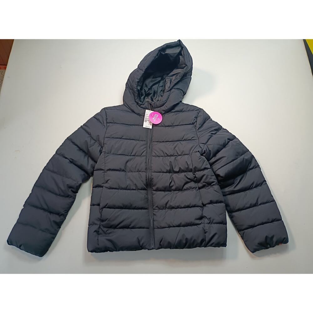 The Children's Place Black Puffer Jacket - Girls L (10/12)